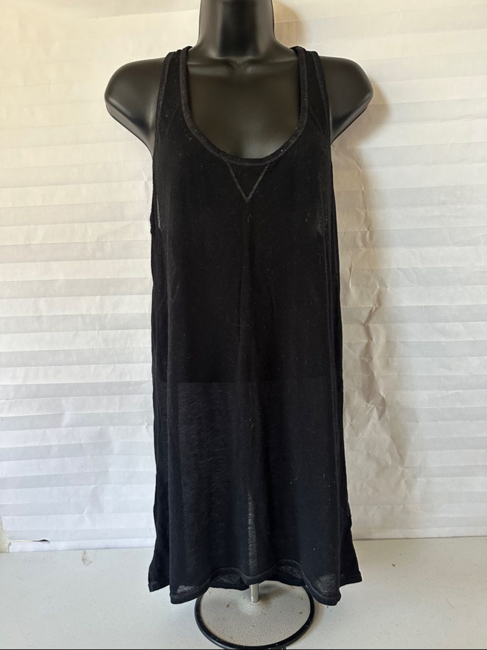Maurice’s Women’s Size L Sheer Black Tank Dress Casual Layering